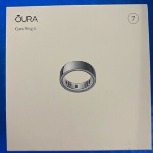OURA Ring GEN 4 - Brand New in Box! SILVER Smart Ring Size 7